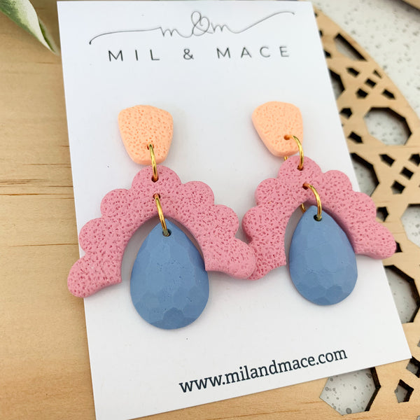Ruffles Polymer Clay Dangle Earrings
