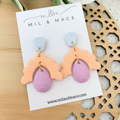 Ruffles Polymer Clay Dangle Earrings
