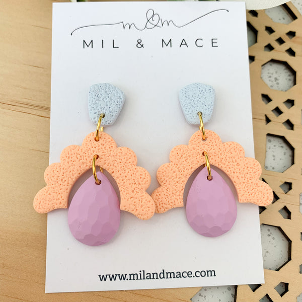 Ruffles Polymer Clay Dangle Earrings