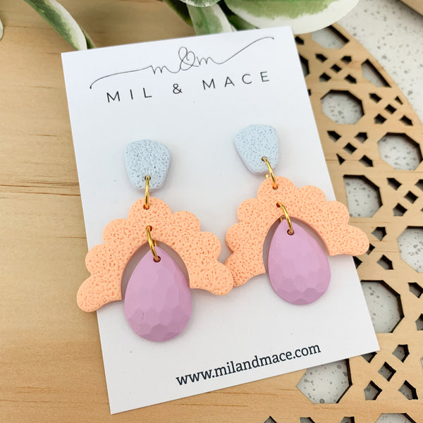 Ruffles Polymer Clay Dangle Earrings