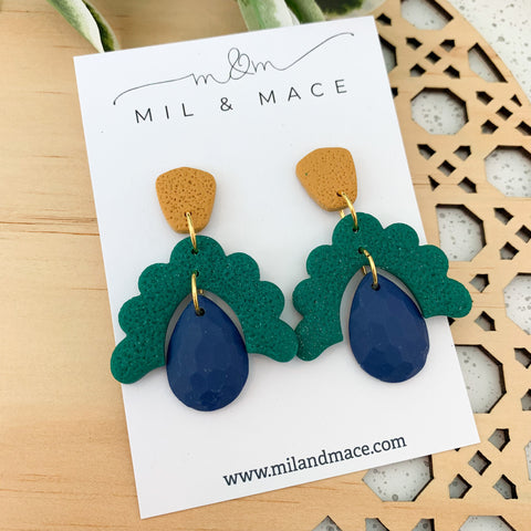 Ruffles Polymer Clay Dangle Earrings