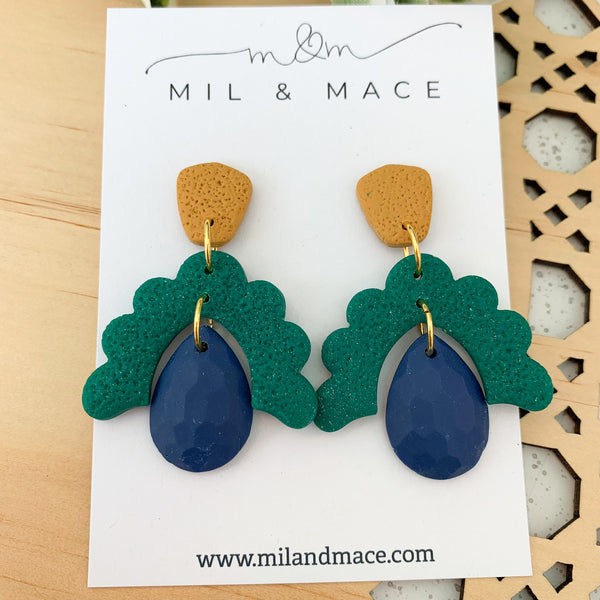 Ruffles Polymer Clay Dangle Earrings