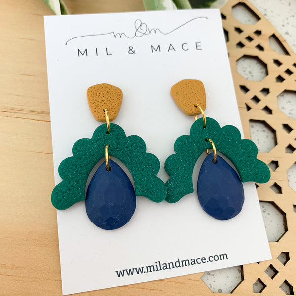 Ruffles Polymer Clay Dangle Earrings