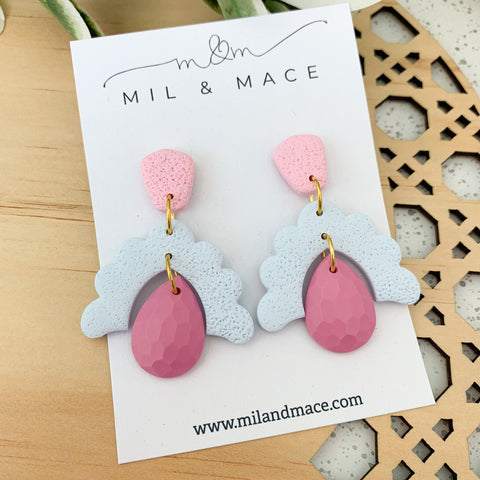 Ruffles Polymer Clay Dangle Earrings