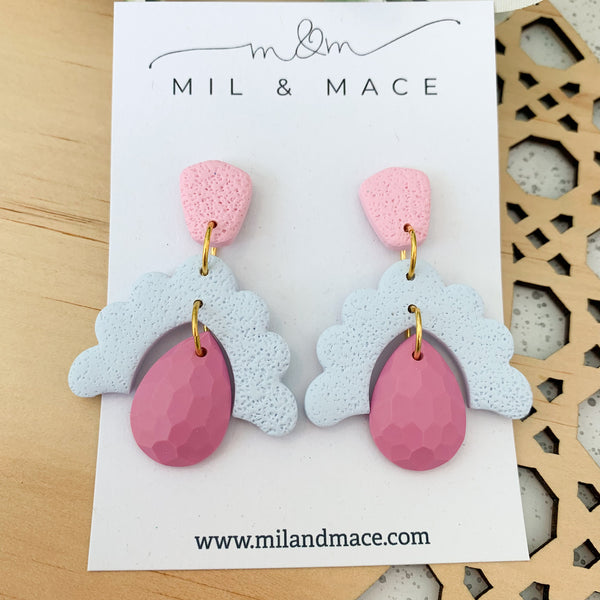 Ruffles Polymer Clay Dangle Earrings
