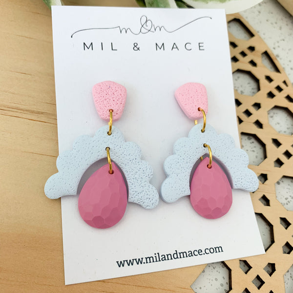 Ruffles Polymer Clay Dangle Earrings
