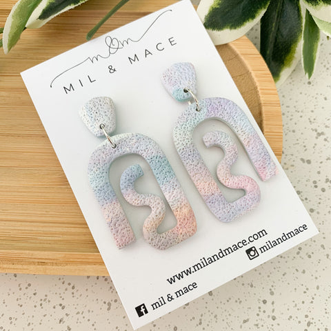 Stella Squiggles Polymer Clay Dangle Earrings