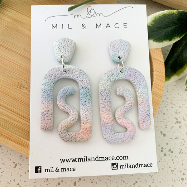 Stella Squiggles Polymer Clay Dangle Earrings