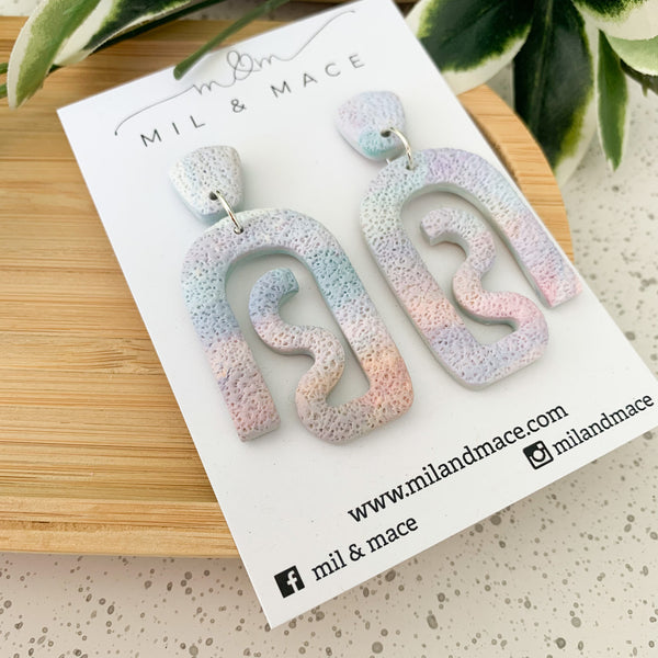 Stella Squiggles Polymer Clay Dangle Earrings