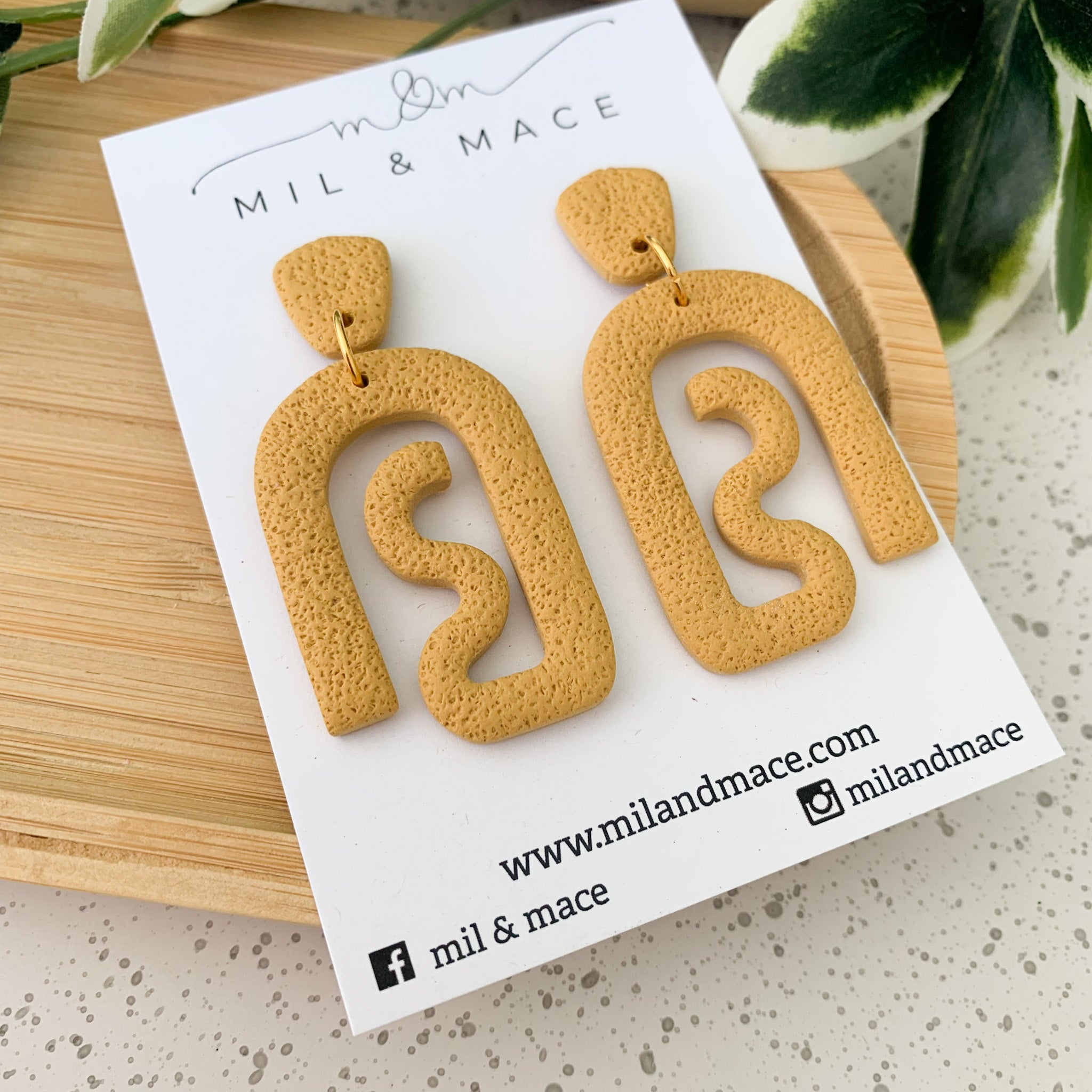 Stella Squiggles Polymer Clay Dangle Earrings