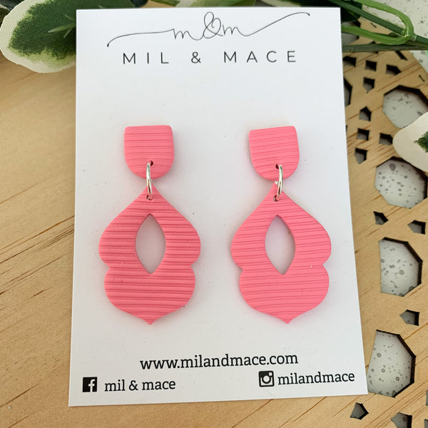 Pinky Polymer Clay Dangle Earrings