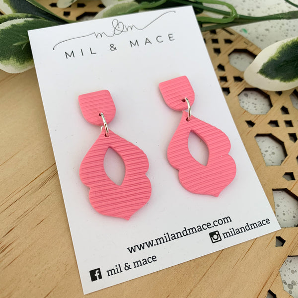 Pinky Polymer Clay Dangle Earrings