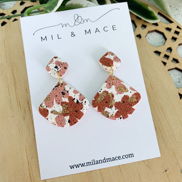 Autumn Abstract Polymer Clay Dangle Earrings