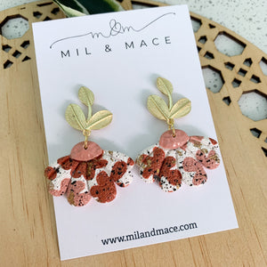 Autumn Abstract Polymer Clay Dangle Earrings