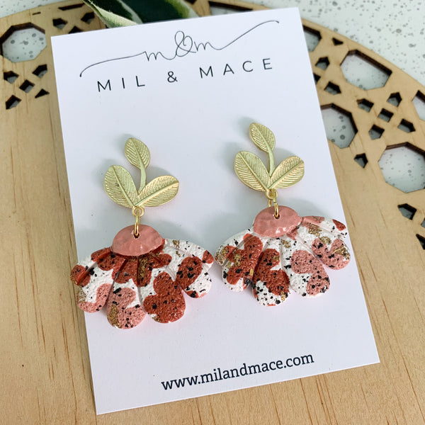 Autumn Abstract Polymer Clay Dangle Earrings