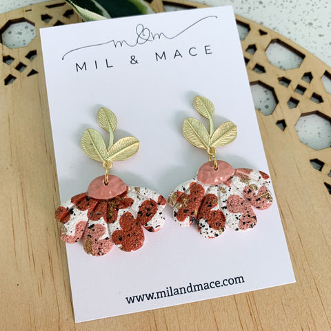 Autumn Abstract Polymer Clay Dangle Earrings