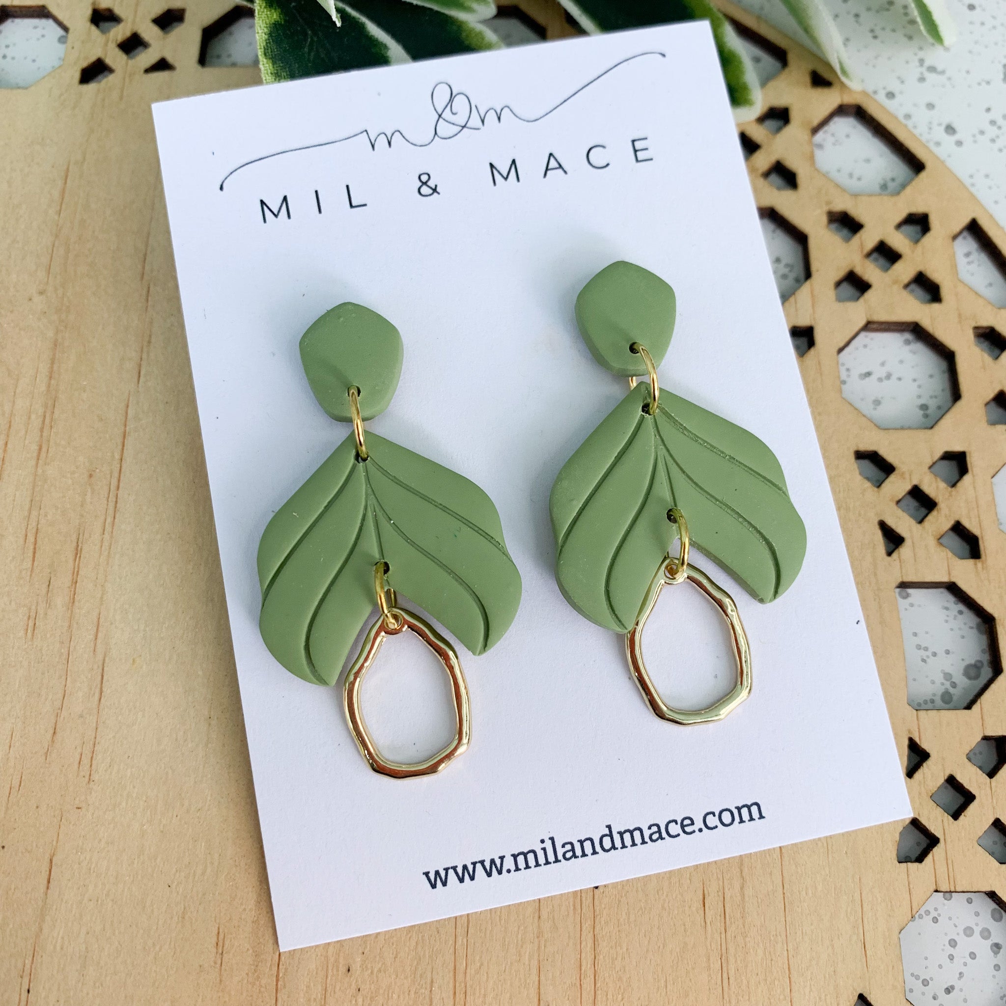 Petal Polymer Clay Dangle Earrings