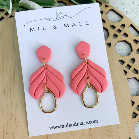 Petal Polymer Clay Dangle Earrings