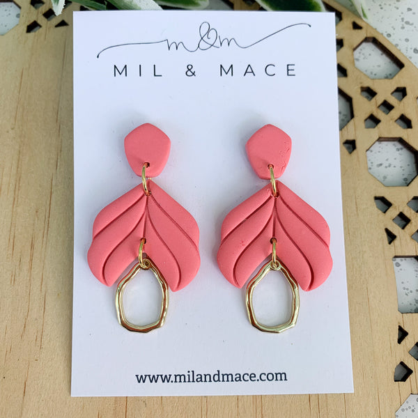 Petal Polymer Clay Dangle Earrings