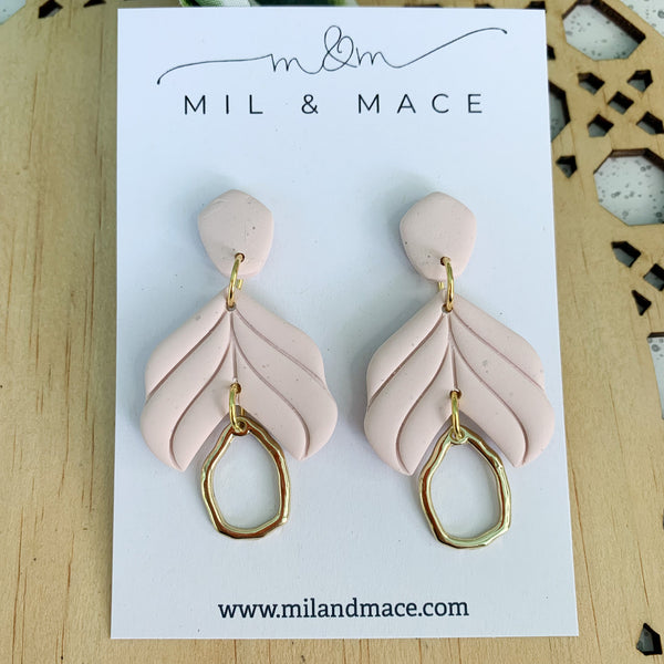Petal Polymer Clay Dangle Earrings