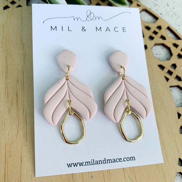 Petal Polymer Clay Dangle Earrings