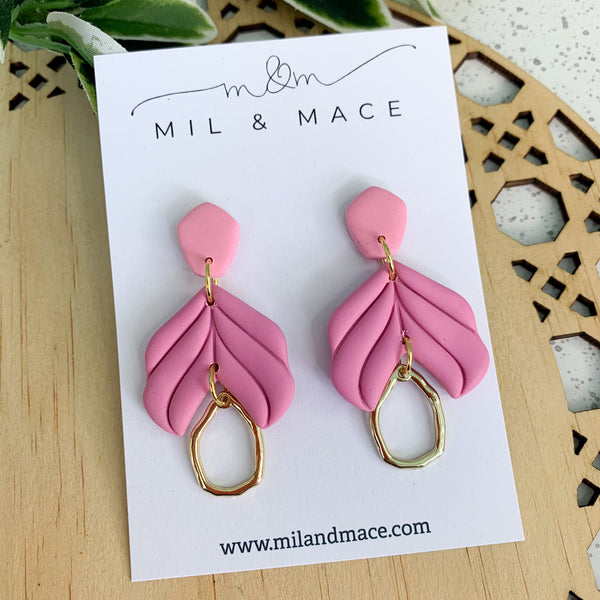 Petal Polymer Clay Dangle Earrings