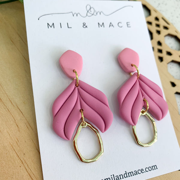Petal Polymer Clay Dangle Earrings