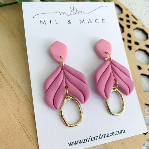 Petal Polymer Clay Dangle Earrings