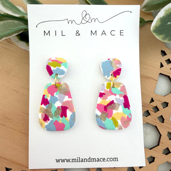 Summer Sorbet Polymer Clay Dangle Earrings