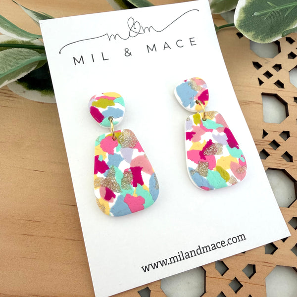 Summer Sorbet Polymer Clay Dangle Earrings