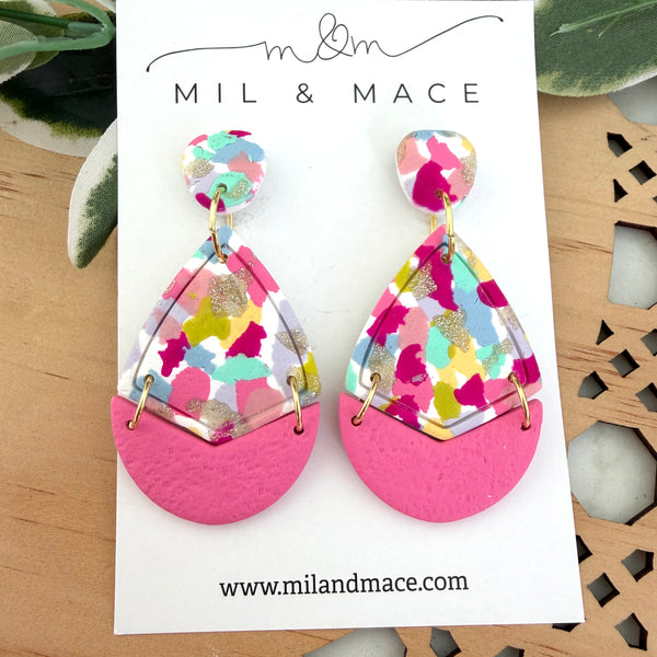 Summer Sorbet Polymer Clay Dangle Earrings