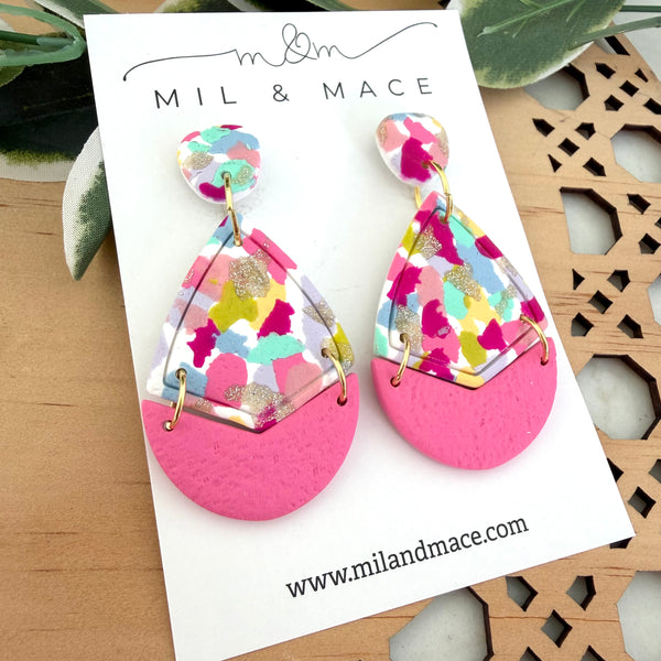 Summer Sorbet Polymer Clay Dangle Earrings