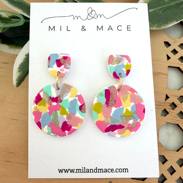 Summer Sorbet Polymer Clay Dangle Earrings