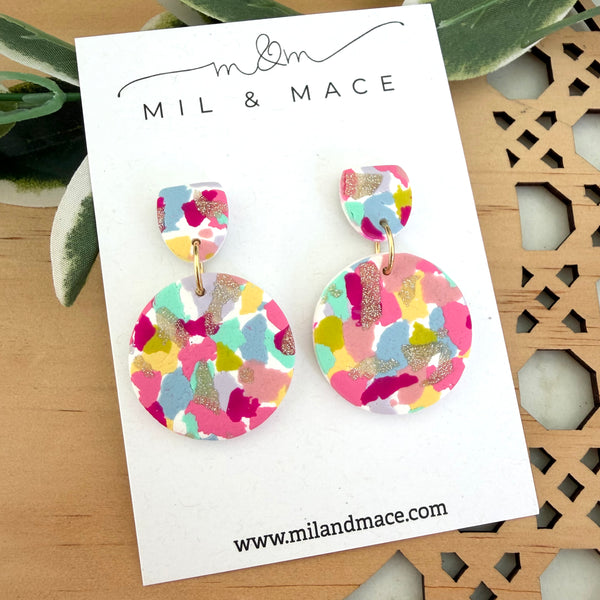 Summer Sorbet Polymer Clay Dangle Earrings