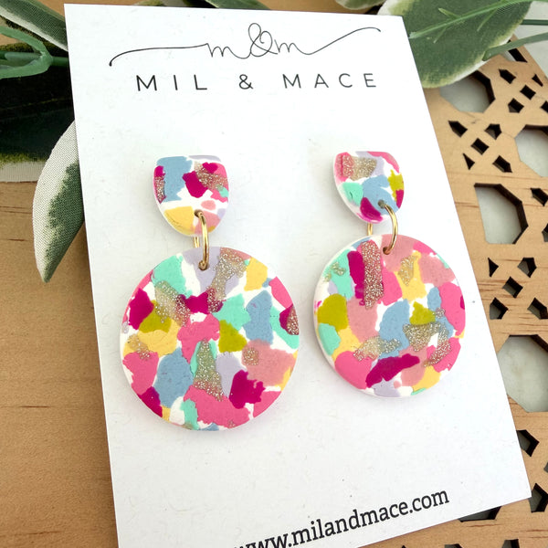 Summer Sorbet Polymer Clay Dangle Earrings