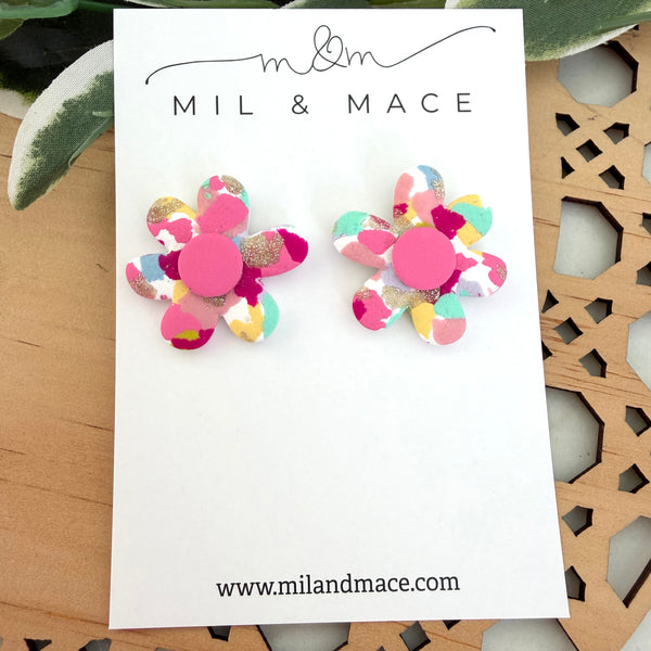 Summer Sorbet Polymer Clay stud Earrings