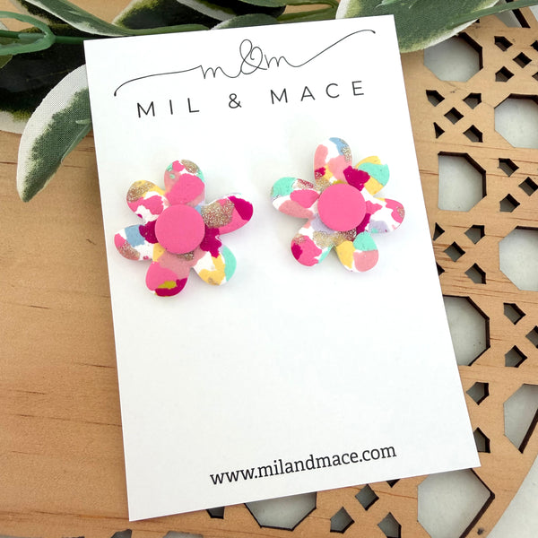 Summer Sorbet Polymer Clay stud Earrings