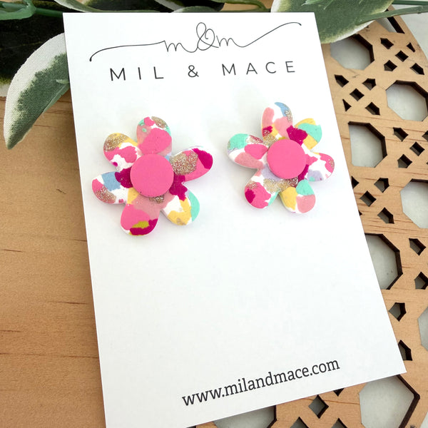 Summer Sorbet Polymer Clay stud Earrings