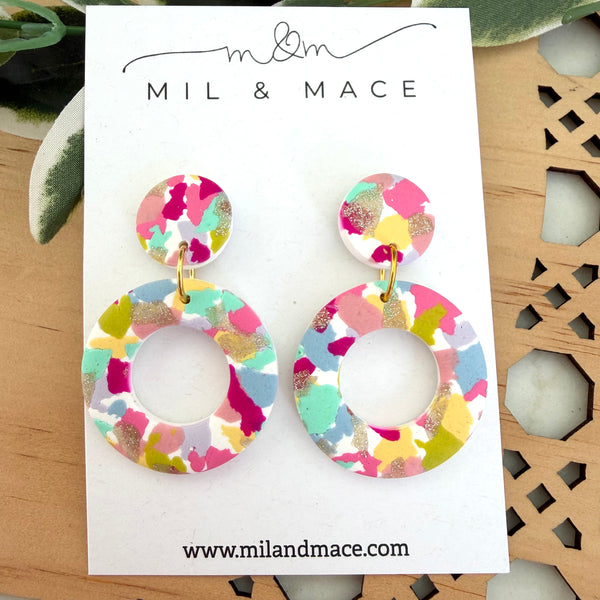 Summer Sorbet Polymer Clay Dangle Earrings