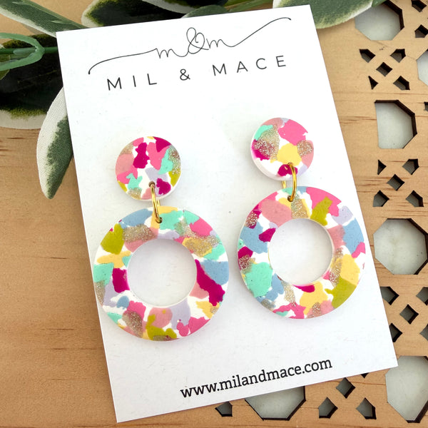 Summer Sorbet Polymer Clay Dangle Earrings
