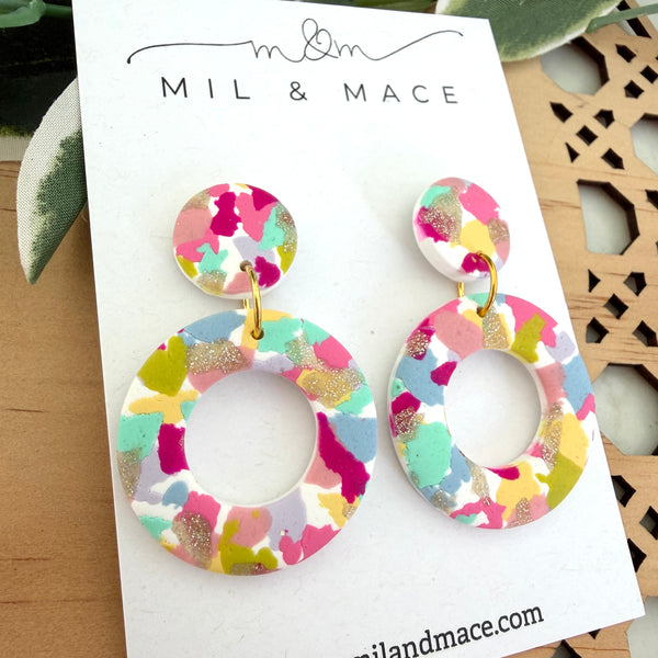 Summer Sorbet Polymer Clay Dangle Earrings