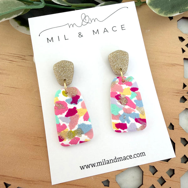 Summer Sorbet Polymer Clay Dangle Earrings