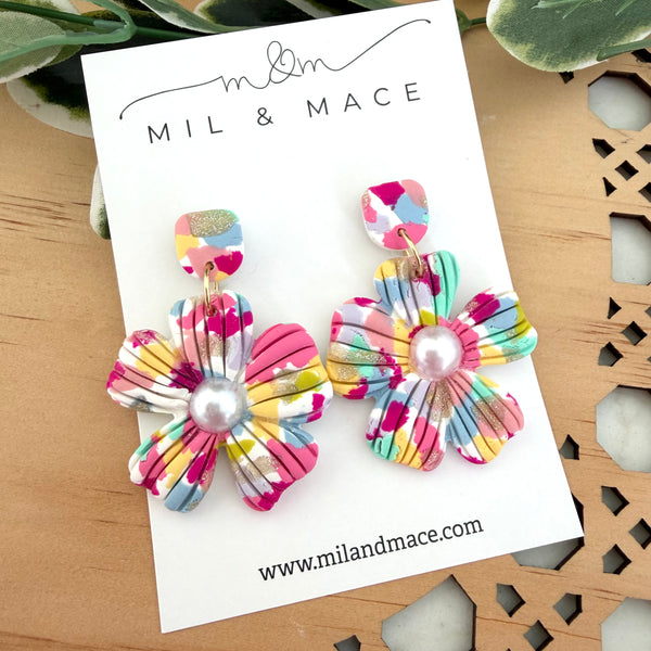 Summer Sorbet Polymer Clay Dangle Earrings