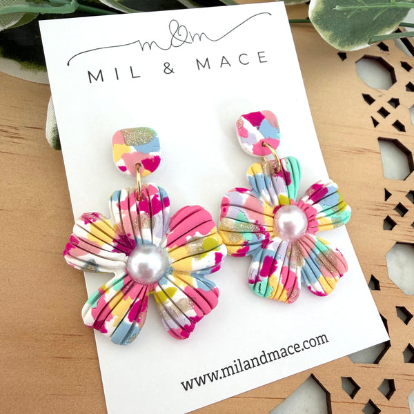 Summer Sorbet Polymer Clay Dangle Earrings