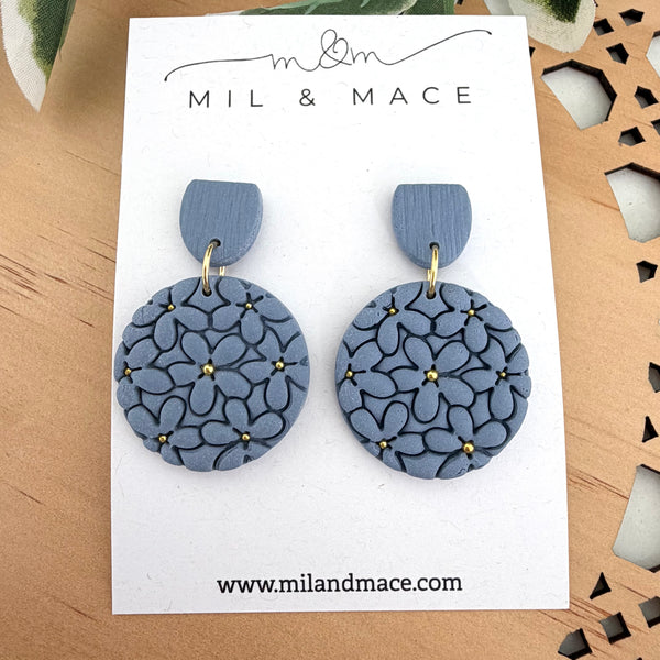 Flower Clusters Polymer Clay Dangle Earrings