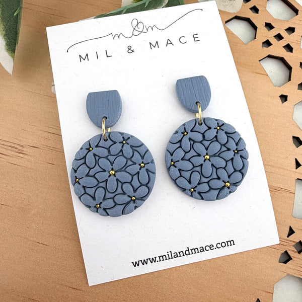 Flower Clusters Polymer Clay Dangle Earrings