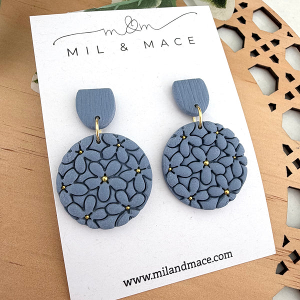 Flower Clusters Polymer Clay Dangle Earrings