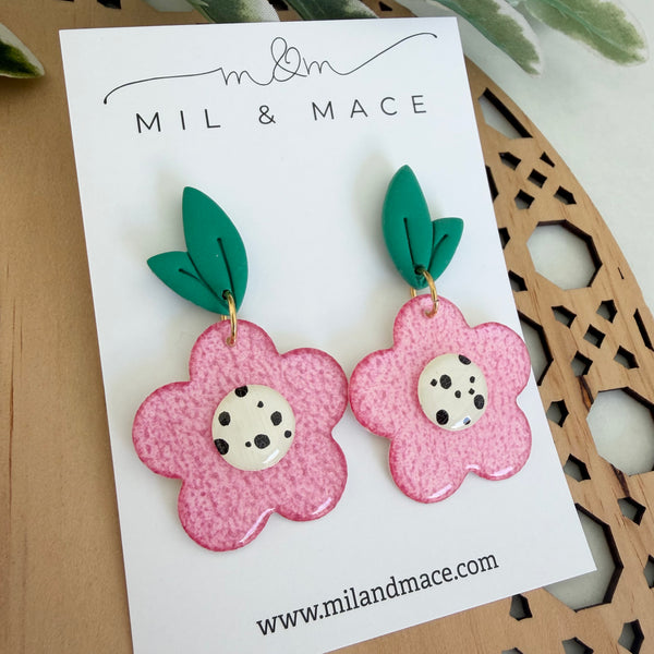 Yupo Flower Dangle Earrings