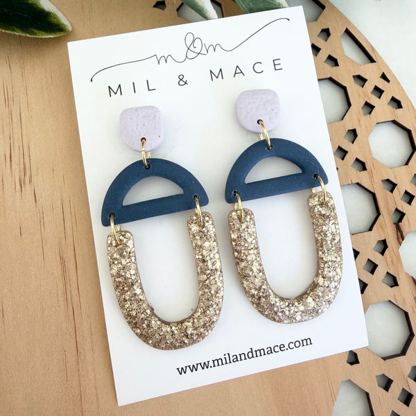 Cassie Polymer Clay and Resin Dangle Earrings