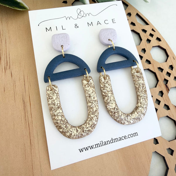 Cassie Polymer Clay and Resin Dangle Earrings